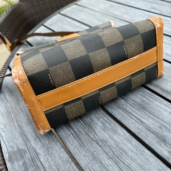 Rare Vintage Checked Fendi Accordion Crossbody Bag - Picture 6 of 16